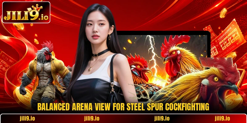 Balanced arena view for Steel spur cockfighting