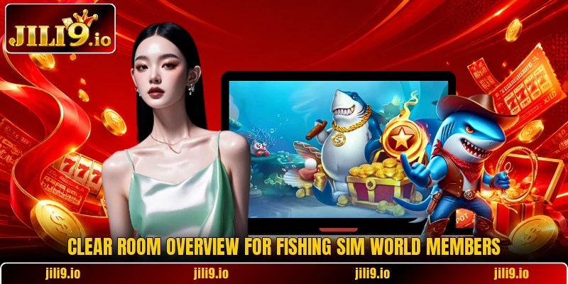 Clear room overview for Fishing Sim World members