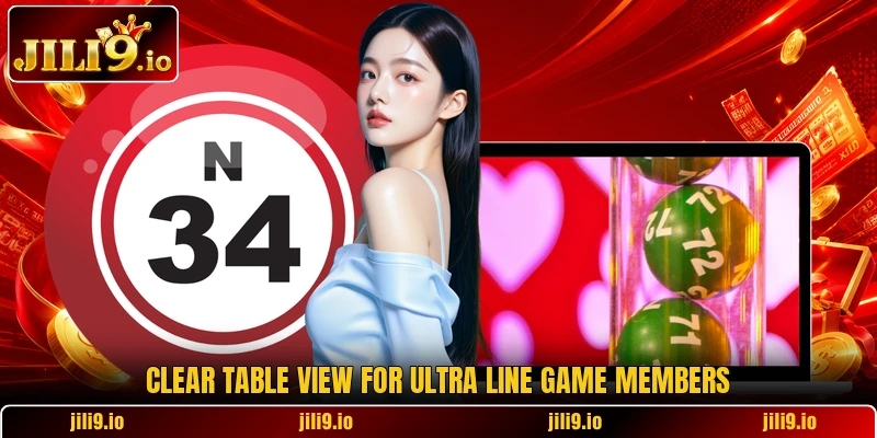 Clear table view for Ultra Line Game members
