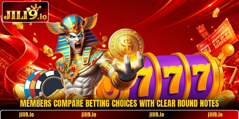 Members compare betting choices with clear round notes