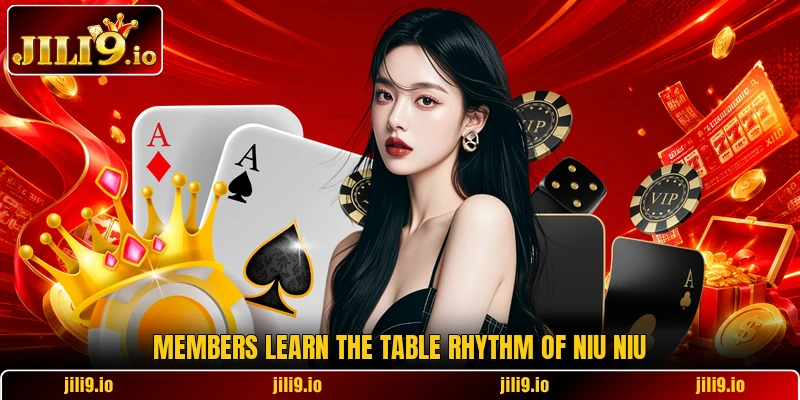 Members learn the table rhythm of niu niu