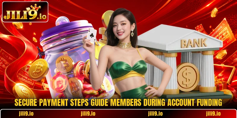 Secure payment steps guide members during account funding Secure payment steps guide members during account funding